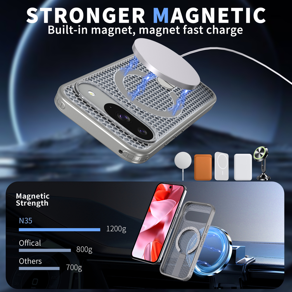Прозрачный чехол Mesh Pro Magnetic Case для Google Pixel 9 / Pixel 9 Pro