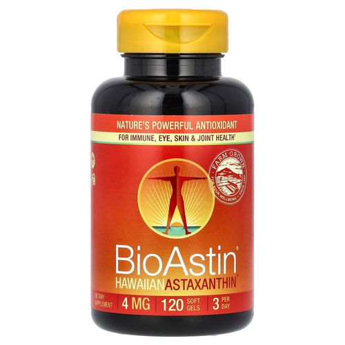 Nutrex Hawaii, BioAstin®, гавайский астаксантин, 4 мг, 120 капсул