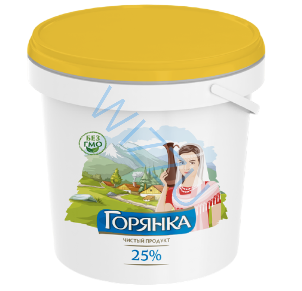 Сметанный продукт Горянка 25% ведро 700г