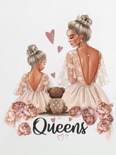 Футболка с принтом "Королевы" блондинки (Family look)