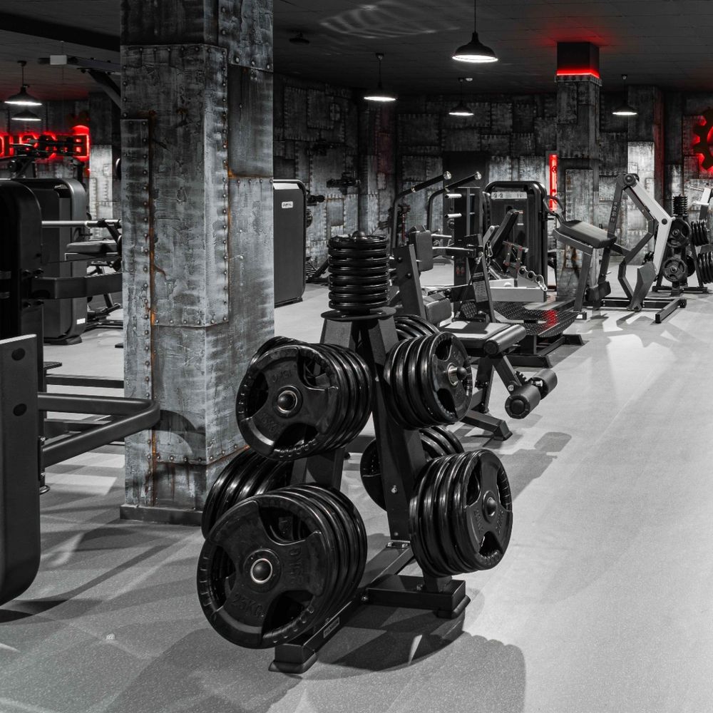 Диск обрезиненный (три хвата, черный) D51 мм PROFI-FIT 20 кг