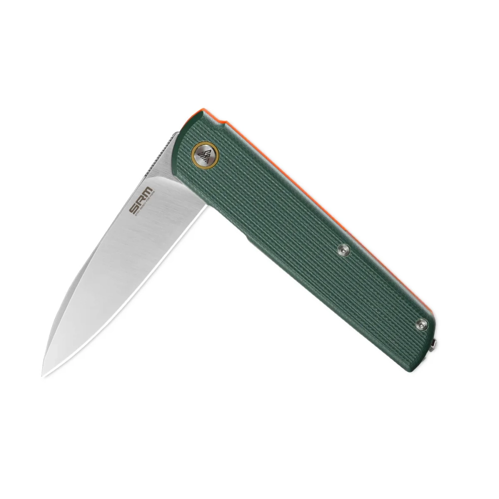Нож складной SRM 408L-GX Qrick Satin (14C28N, Green/Orange G10)