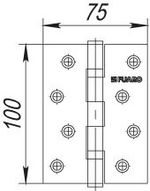 Петля универсальная IN4200U WAB (2BB 100x75x2,5) мат. бронза