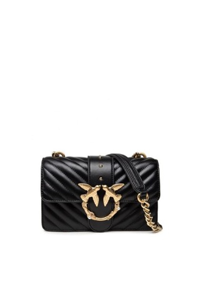 MINI LOVE BAG ICON V QUILT JEWEL – black