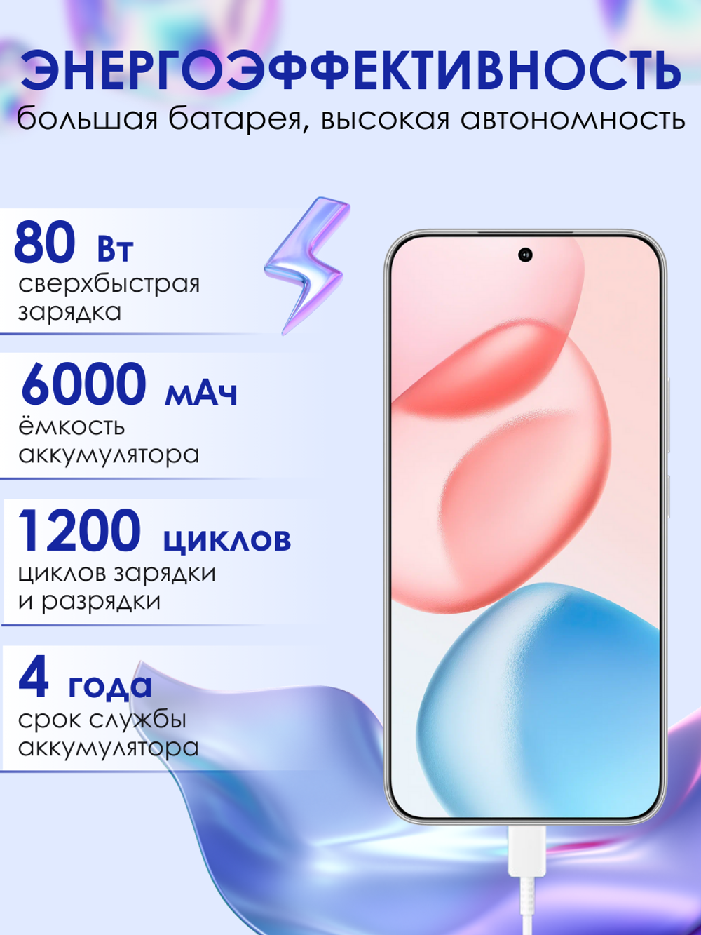 Смартфон HONOR 400 12 ГБ, 256ГБ, Ростест(ЕАС), Android 15, камера 108 Мп, экран 6.55",  NFC, Космический Серый