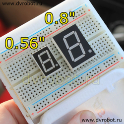 Индикатор LED 1- 0.56" - красный