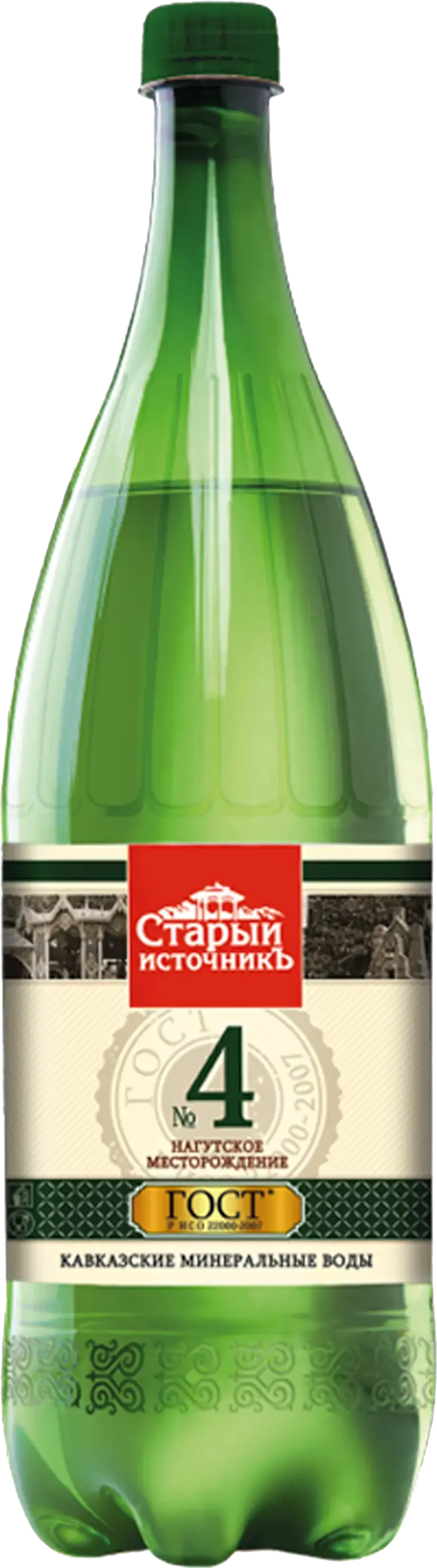 Вода минеральная 4 нагутская Старый источник Лечебно-столовая питьевая 0.5л  ПЭТ газ