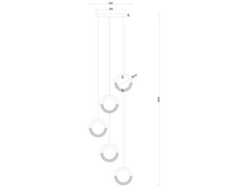 Подвесная светодиодная люстра 21W 4000К A7777SP-5GO золото Montana Arte Lamp