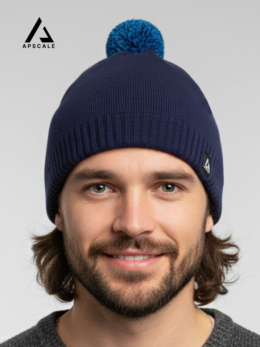 Шапка Apscale Train Pom Dark Blue спортивная демисезонная