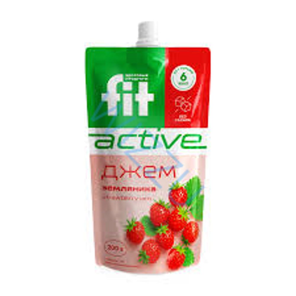 Джем FitActive Земляника 200гр дой пак
