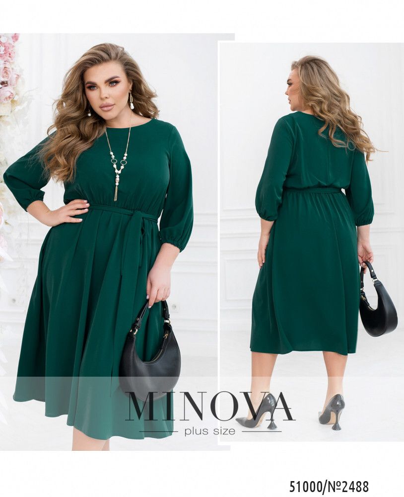 Платье 2488-зеленый Minova Платье 2488-зеленый Minova