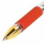 Ручка шариковая с грипом BRAUBERG "X-ONE", 1шт, КРАСНАЯ, корпус прозрачный, узел 0,5 мм, линия письма 0,35 мм, 143989