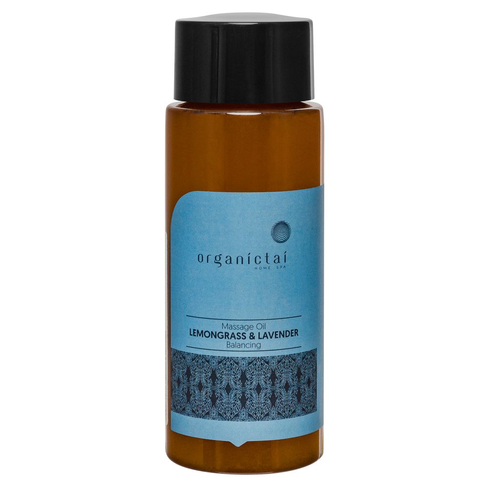 OrganicTai Массажное масло ЛЕМОНГРАСС и ЛАВАНДА балансирующее, 100 мл