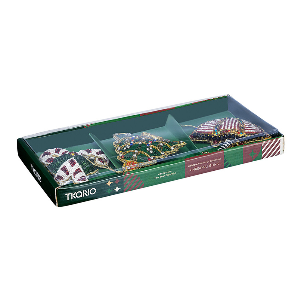 Набор елочных украшений 3шт Tkano Christmas blink New Year Essential