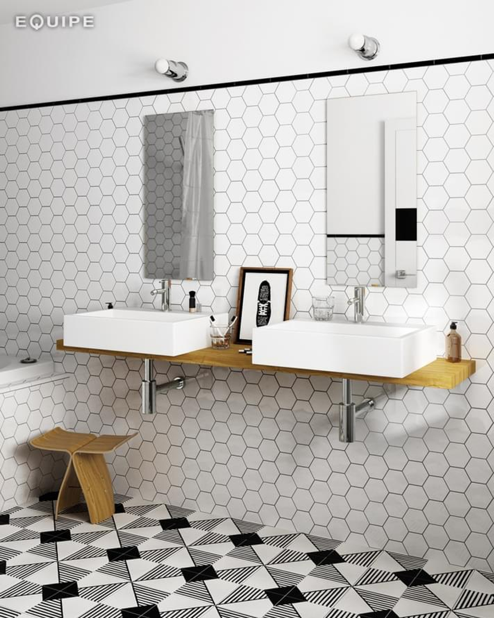 Equipe Scale Hexagon White 10.7x12.4