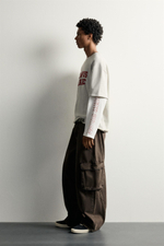ФУТБОЛКА С ЭФФЕКТОМ МНОГОСЛОЙНОСТИ И НАДПИСЯМИ — ZARA