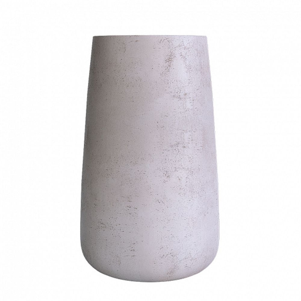 Кашпо CONE CONCRETE WHITE D36 H75