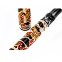 Visconti Dragon корпус смола вст сер 925пр позол лак перо пал23кт (Vs-648-02M)