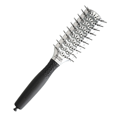 Olivia Garden Щётка Essential Style Double Tunnel Silver ID2108