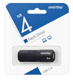 USB флеш накопитель Smartbuy 4GB Clue Black (SB4GBCLU-K)