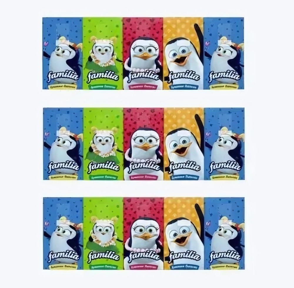Платочки носовые бумажные FAMILIA 3 сл., 10*10см, 10 шт