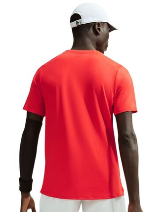 Мужская теннисная футболка Nike Court Advantage Dri-Fit - chile red/white
