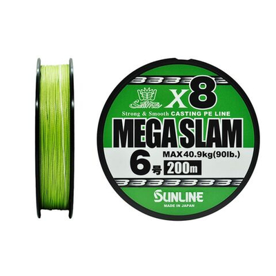 Шнур плетеный SUNLINE MEGA SLAM 8 200m (Green) #6/90lb