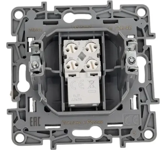 Розетка RJ11 Legrand Etika антрацит 25641