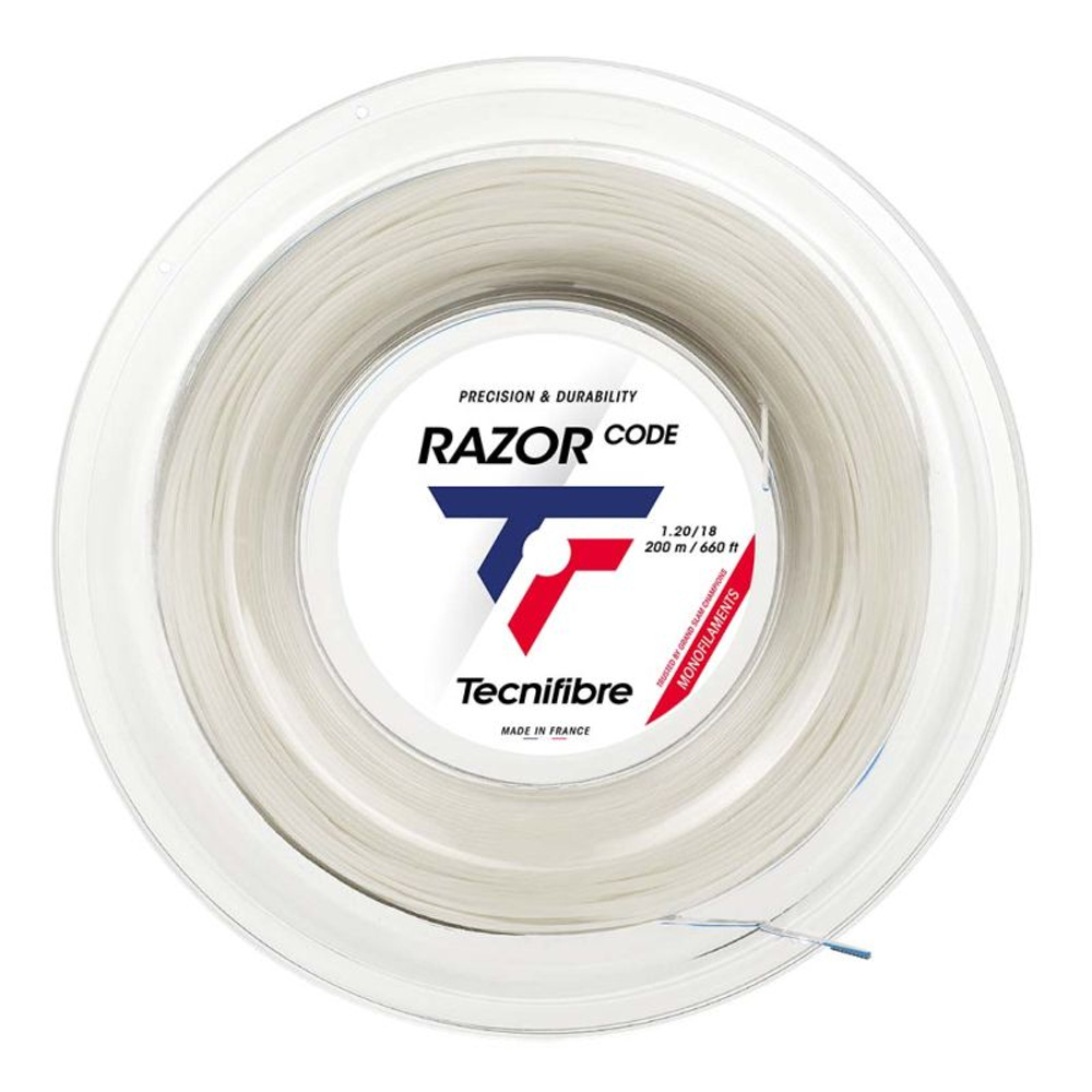 Теннисные струны Tecnifibre Razor Code (200 m) - белый