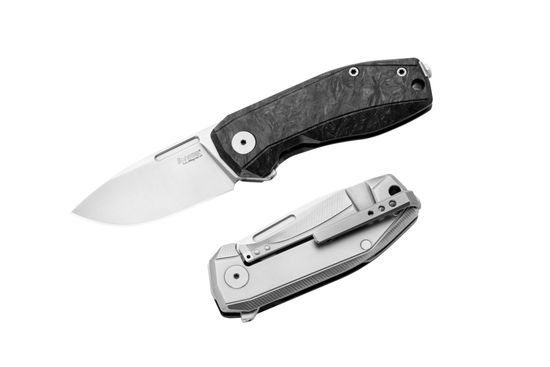 Нож Lion Steel NANO L/NA01CF, сталь клинка CPM-Magnacut, рукоять титан