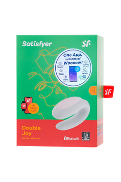 Парный вибратор Satisfyer Double Joy с приложением (белый)