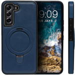 Business style чехол из кожи для SAMSUNG GALAXY S21 FE с кольцом-подставкой и бархатной подкладкой