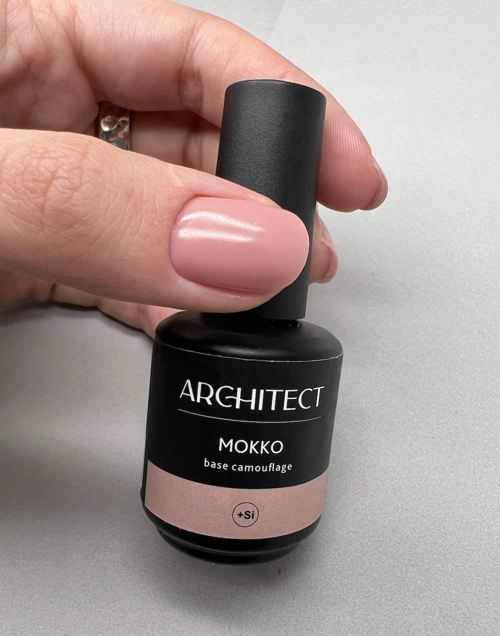 Камуфлирующая крепкая каучуковая база HARD Nail ARCHITECT 09 MOKKO Base Camouflage 15 ml