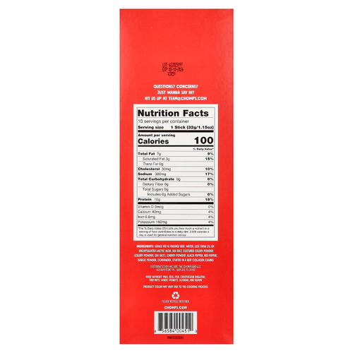 Chomps, Beef Sticks, Original, Mild, 10 Pack, 1.15 oz (32 g) Each