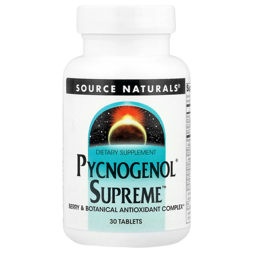 Source Naturals, Пикногенол Supreme, 30 таблеток
