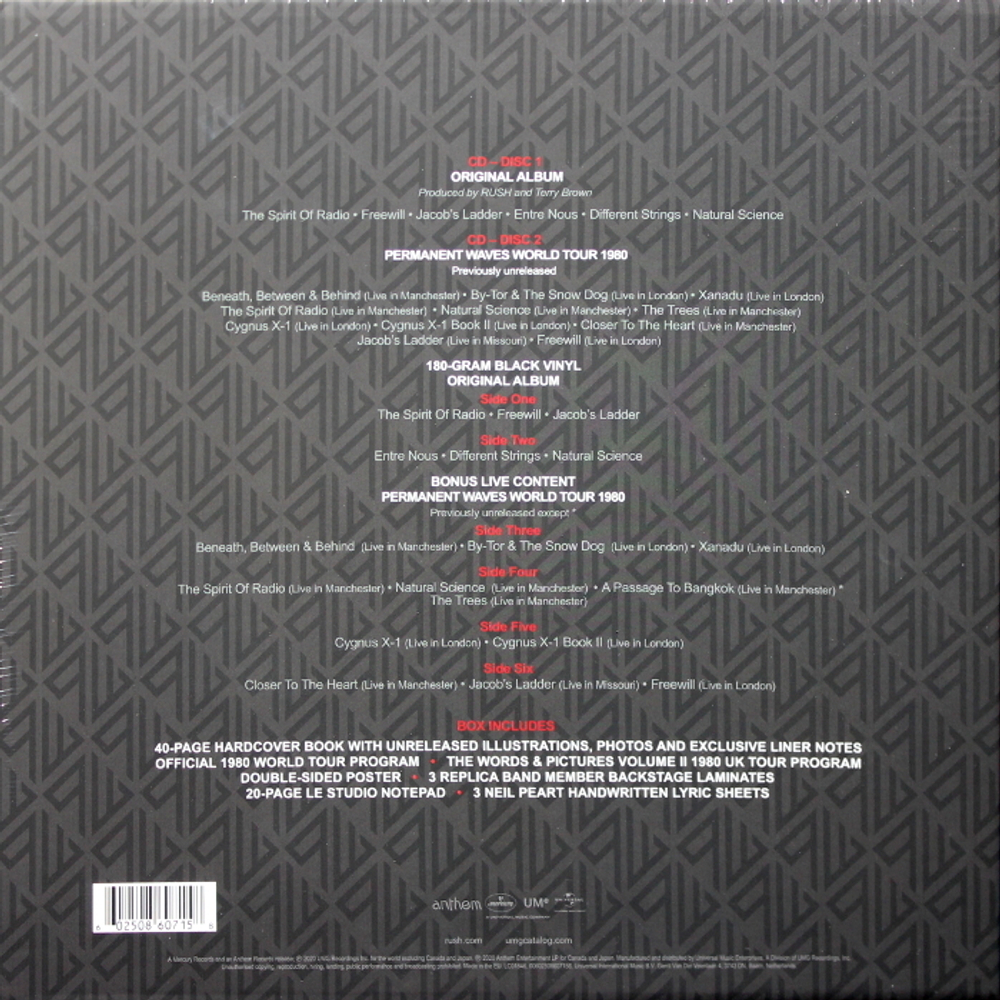 Rush / Permanent Waves (40th Anniversary Edition)(3LP+2CD)