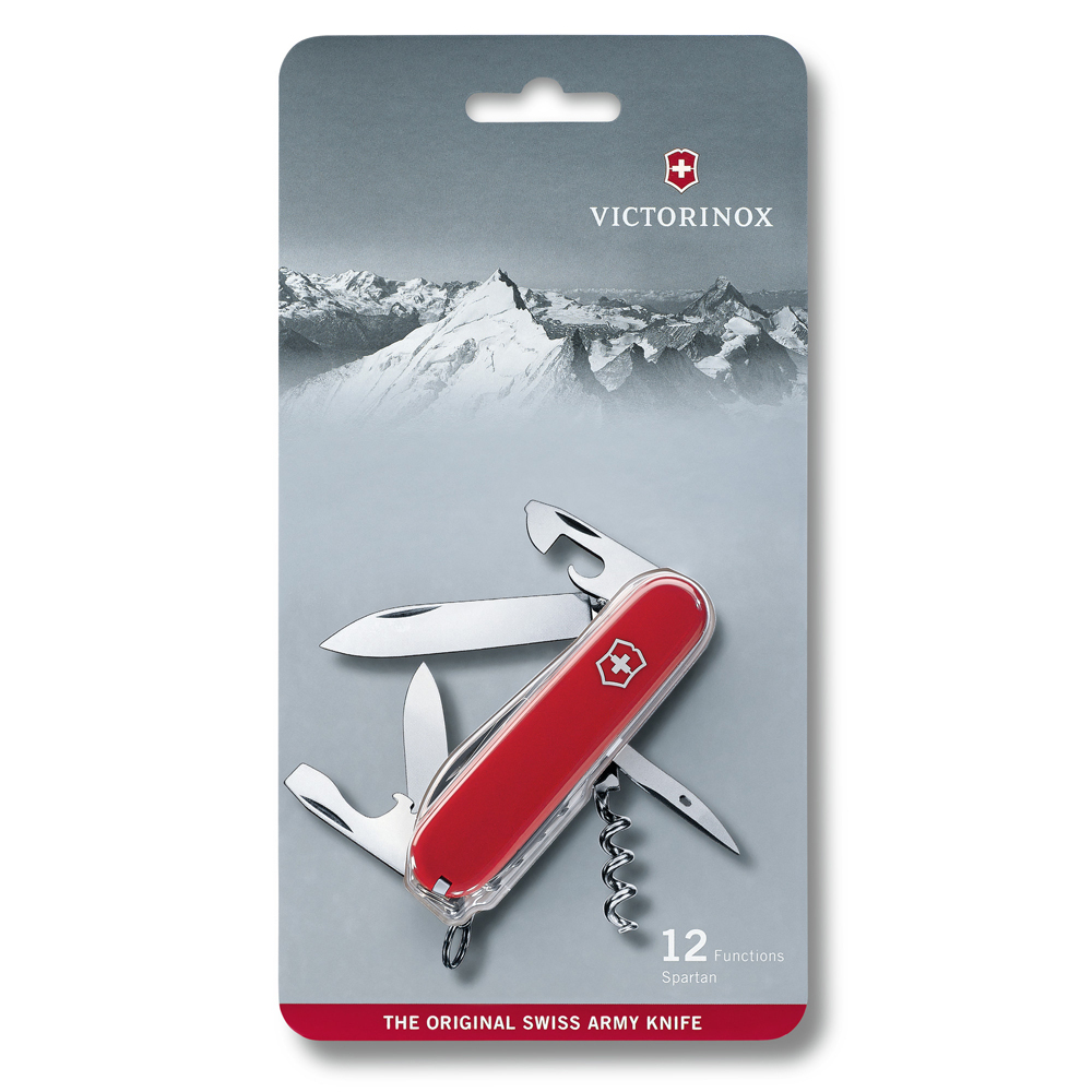 Нож Victorinox Spartan, 91 мм, 12 функций, красный, блистер
