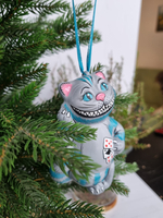 Чеширский кот ёлочная игрушка из фарфора