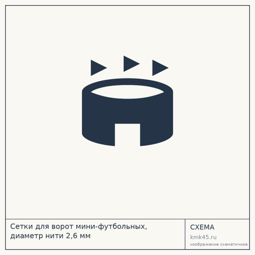 Сетки для ворот мини-футбольных, диаметр нити 2,6 мм — от 700 ₽