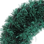 Венок декоративный TINSEL «Яркие переливы» 38 см, Изумруд
