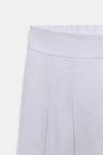 ШИРОКИЕ БРЮКИ ИЗ СМЕСОВОГО ЛЬНА С ЗАЩИПАМИ — ZARA