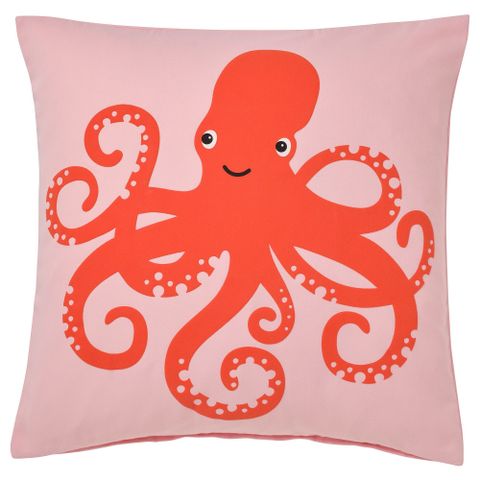Чехол на подушку IKEA BLAVINGAD (БЛОВИНГАД), Розовый с рисунком, 50x50 см