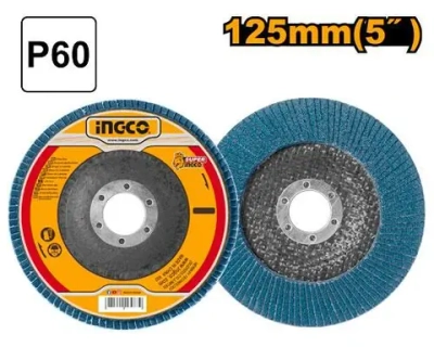 Круг лепестковый КЛТ 2 125х22 мм Р60, цирконий SUPER INGCO FDZ1252