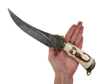 Подарочный нож Корсар (Скорпион), дамасская сталь, рукоять из кости рога лося