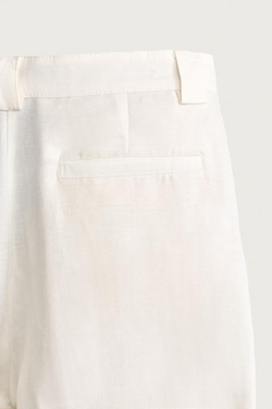 ZARA БРЮКИ RELAXED FIT ИЗ ЛЬНА И ВИСКОЗЫ, ЭКРЮ