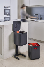 Контейнер для мусора с двумя баками totem compact, 40 л, графит
