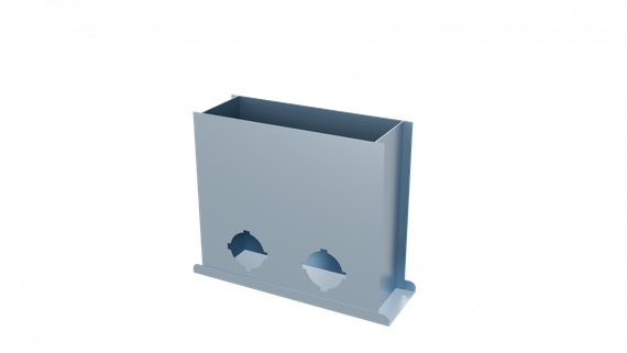 Flexag PFP-300x103/75x2 пленум напольный, 300x100, на 2 выxода