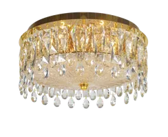 Люстра потолочная NewRgy 6026E/6A GOLD H+CLEAR, 6×40 Вт, золотая и прозрачная