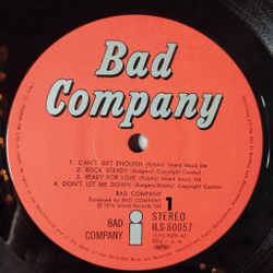 Винтажная виниловая пластинка LP Bad Company (Japan 1974) (Obi) The Way I Choose