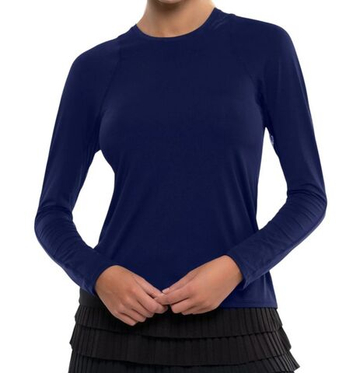 Женская теннисная футболка с длинным рукавом Lucky in Love Breeze Long Sleeve - midnight